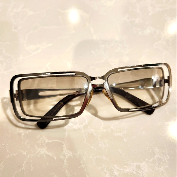 Throwback MOSCHINO 3182-S Metal Frame Double Rim Sunglasses Mase Italy 54-15-130 - Picture 1 of 9